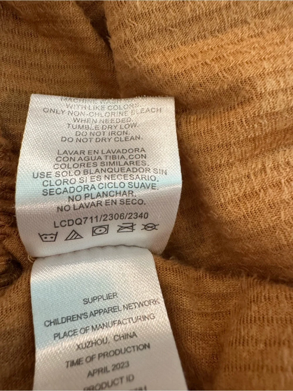 Kids 6T Biscotti Collezioni Brown Corduroy Tiered Button-Front Dress Kids Size 6
